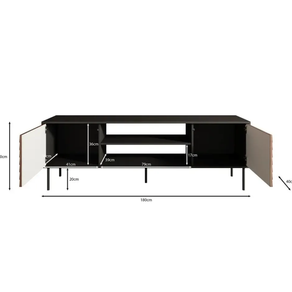 Meubella - TV-Meubel Cordoba - Eiken - 180 cm