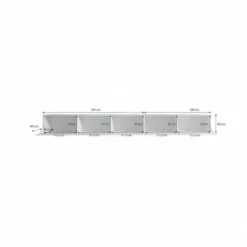Meubella - TV-Meubel Flame - Mat Zwart - 320 cm