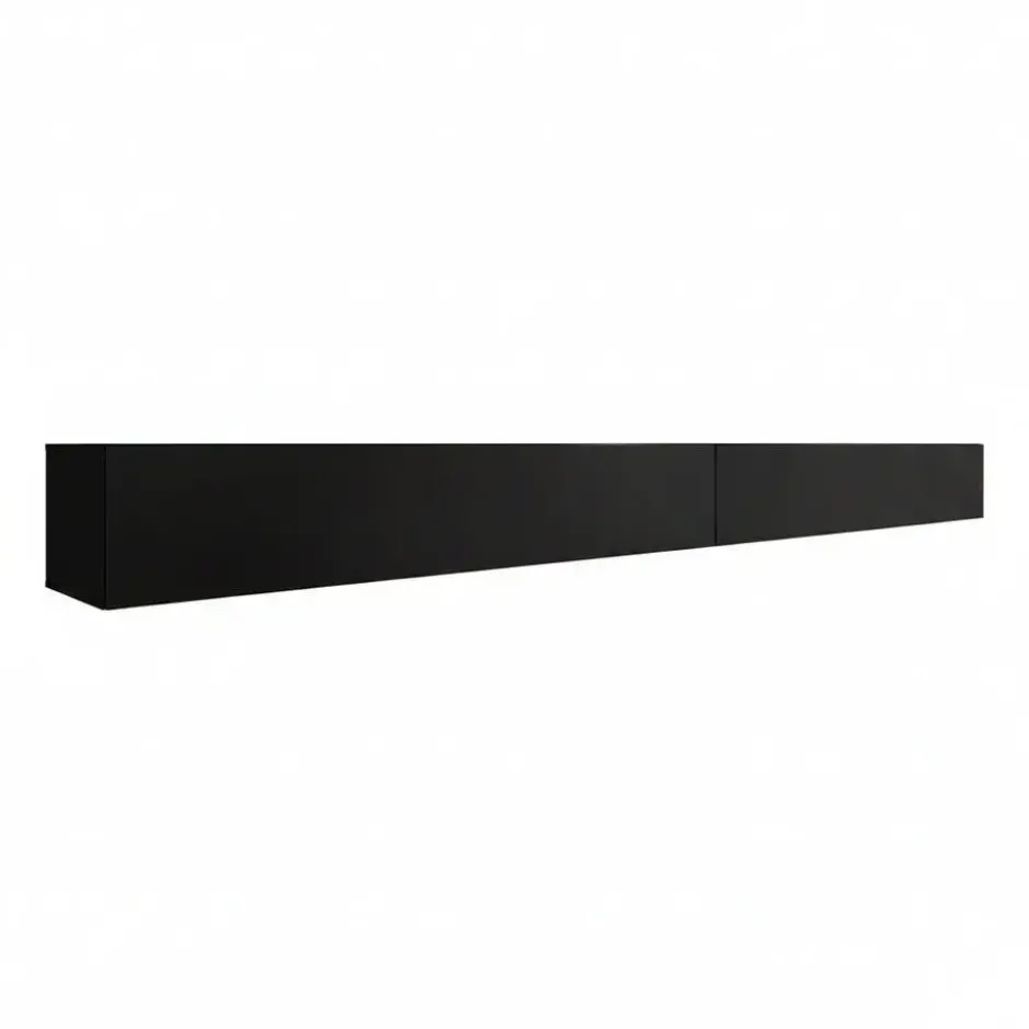 Meubella - TV-Meubel Flame - Mat Zwart - 320 cm