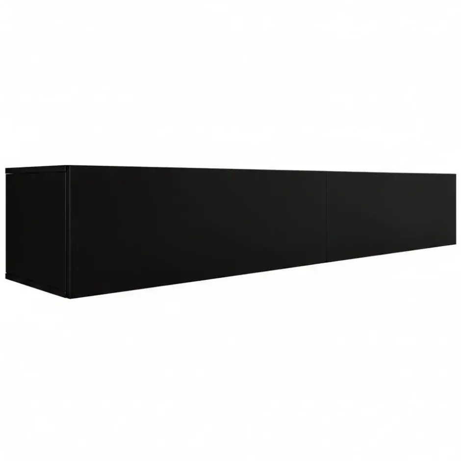 Meubella - TV-Meubel Flame XL - Mat Zwart - 180 cm