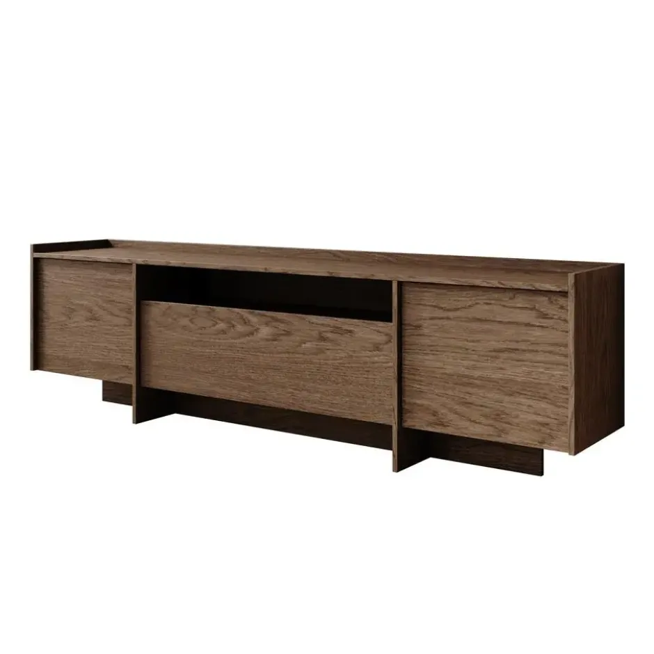 Meubella - TV-Meubel Jaxon - Donker eiken - 197 cm