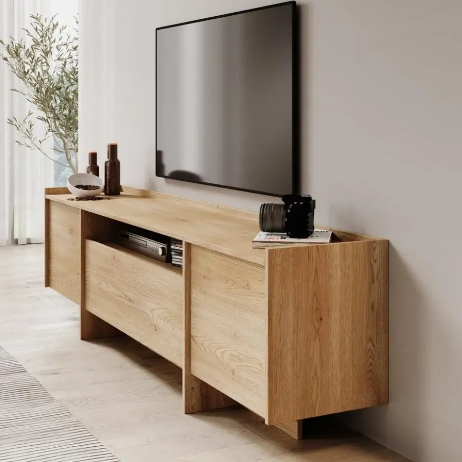 Meubella - TV-Meubel Jaxon - Eiken - 197 cm