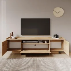 Meubella - TV-Meubel Jaxon - Eiken - 197 cm