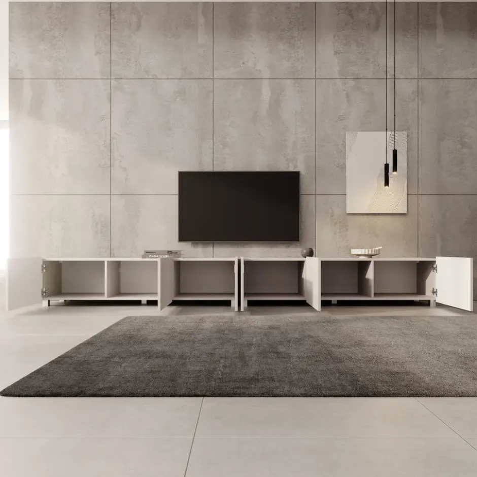 Meubella - TV-Meubel Kenderes - Beige - 300 cm