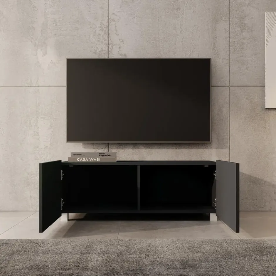 Meubella - TV-Meubel Kenderes - Zwart - 100 cm