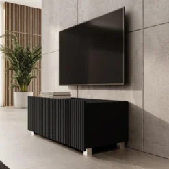 Meubella - TV-Meubel Kenderes - Zwart - 100 cm