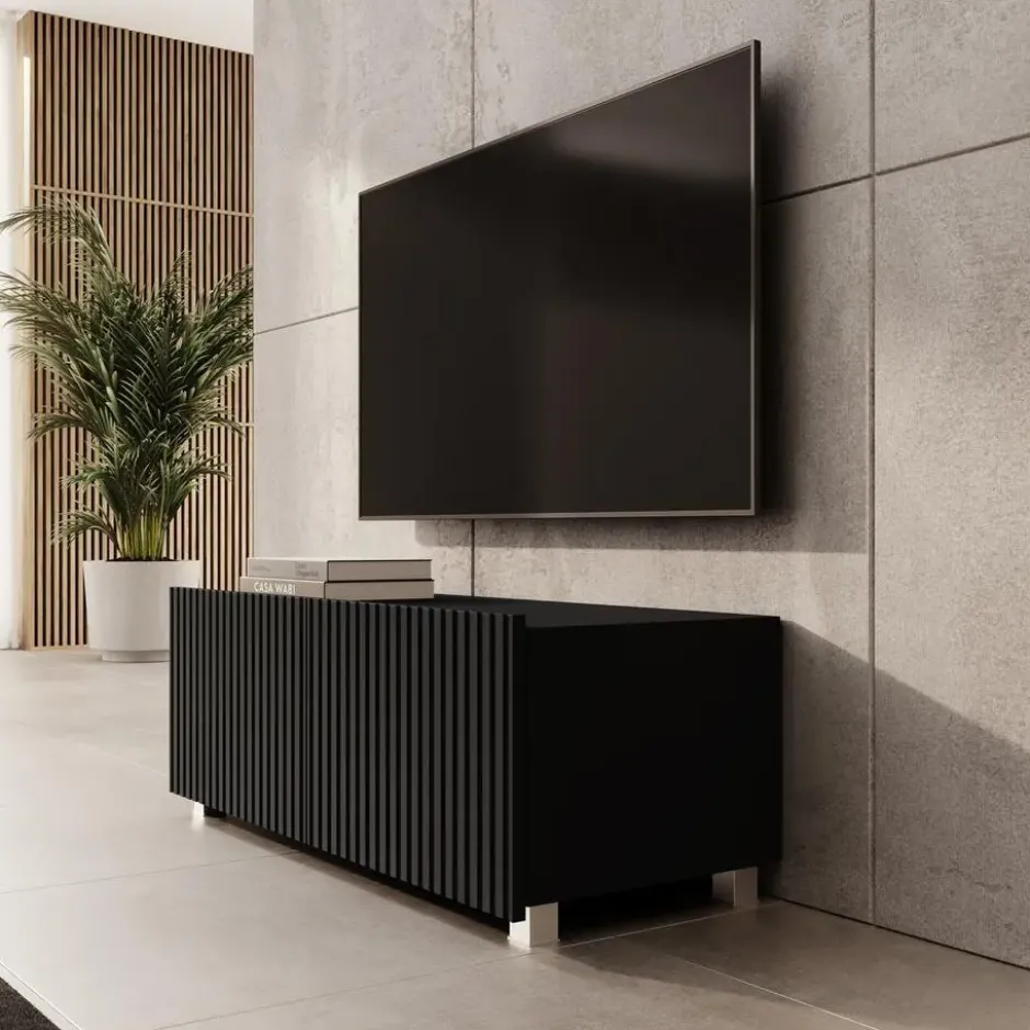 Meubella - TV-Meubel Kenderes - Zwart - 100 cm