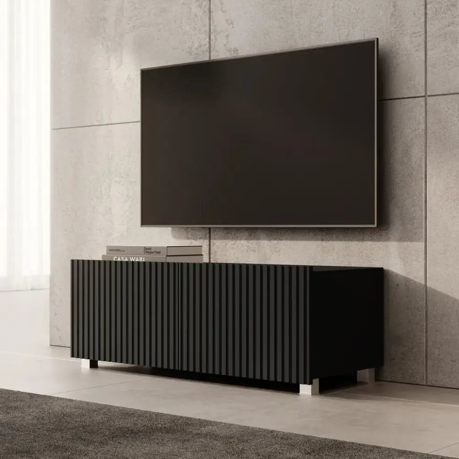 Meubella - TV-Meubel Kenderes - Zwart - 100 cm