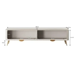 Meubella - TV-Meubel Lima - Beige - 200 cm