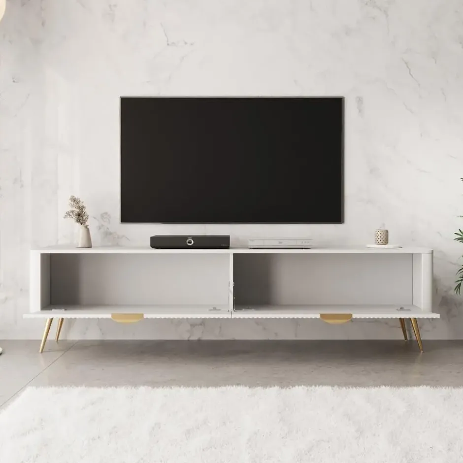 Meubella - TV-Meubel Lima - Wit - 200 cm