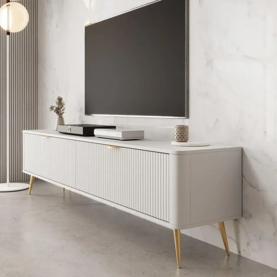 Meubella - TV-Meubel Lima - Wit - 200 cm