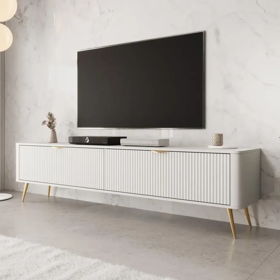 Meubella - TV-Meubel Lima - Wit - 200 cm