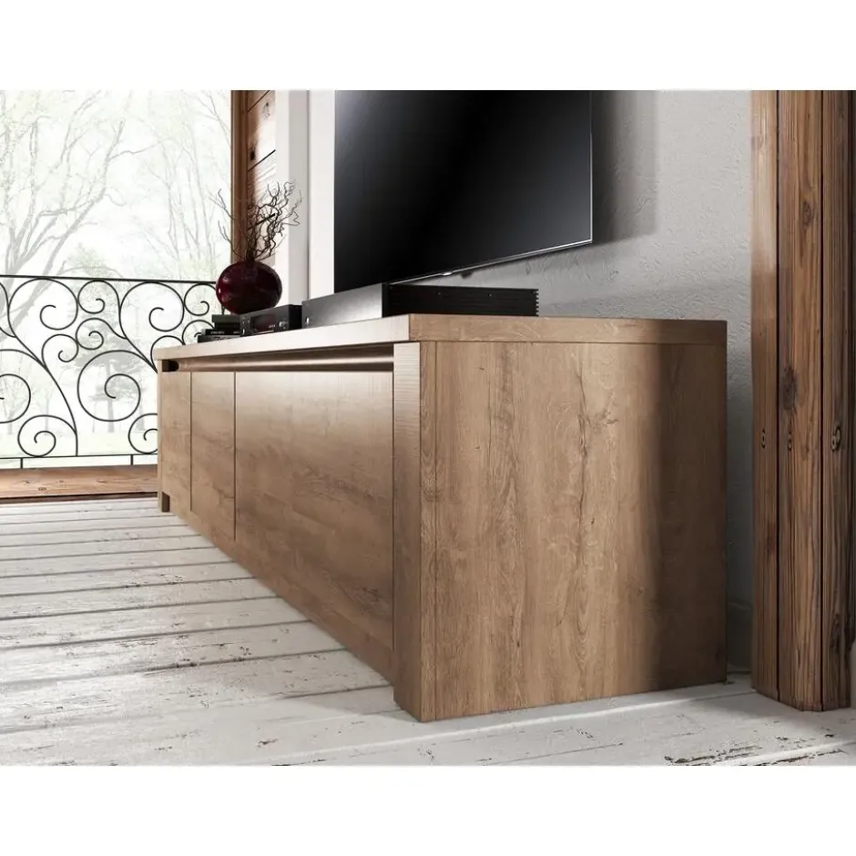 Meubella - TV-Meubel Monaco - Eiken - 4 deuren - 170 cm