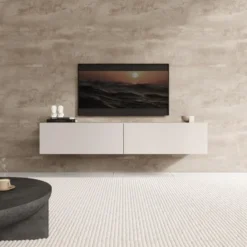 Meubella - TV-Meubel Palm - Beige - 160 cm