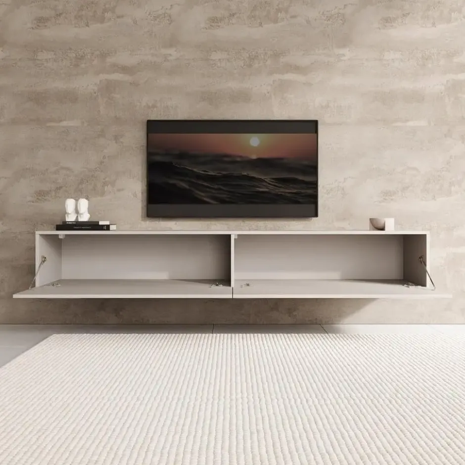 Meubella - TV-Meubel Palm - Beige - 200 cm