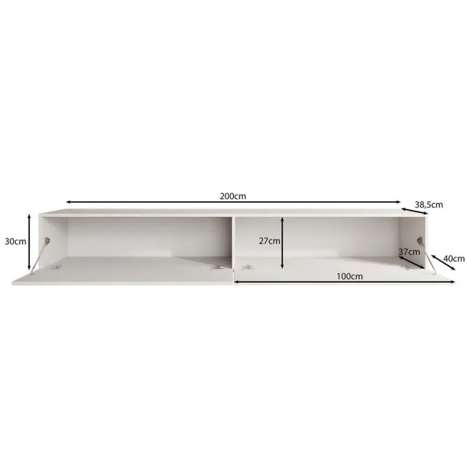 Meubella - TV-Meubel Palm - Beige - 200 cm