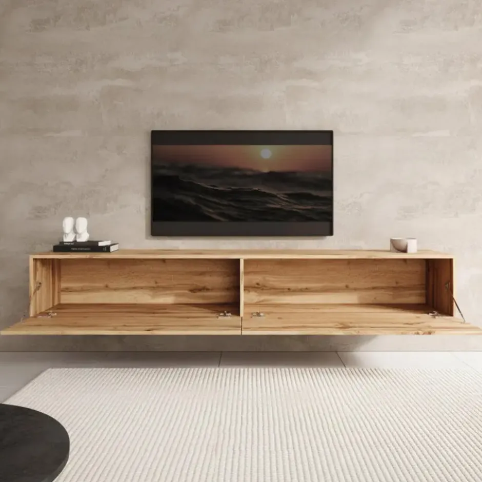 Meubella - TV-Meubel Palm - Eiken - 200 cm