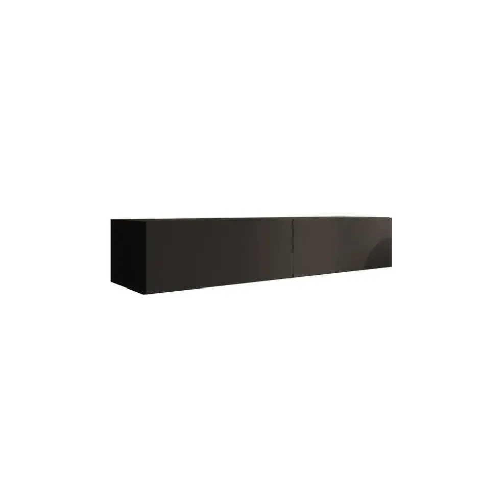 Meubella - TV-Meubel Palm - Mat zwart - 160 cm