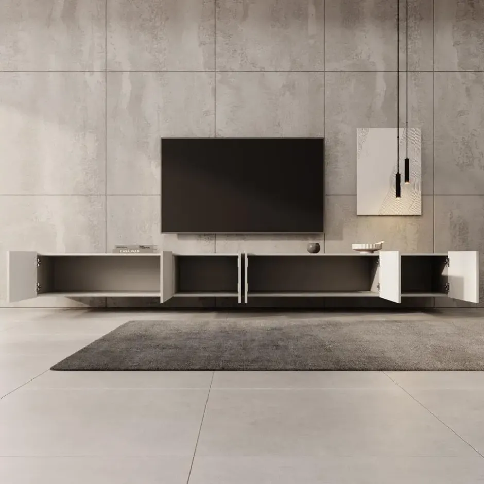 Meubella - TV-Meubel Pepinos - Beige - 300 cm