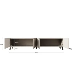 Meubella - TV-Meubel Pepinos 2 - Beige - 200 cm
