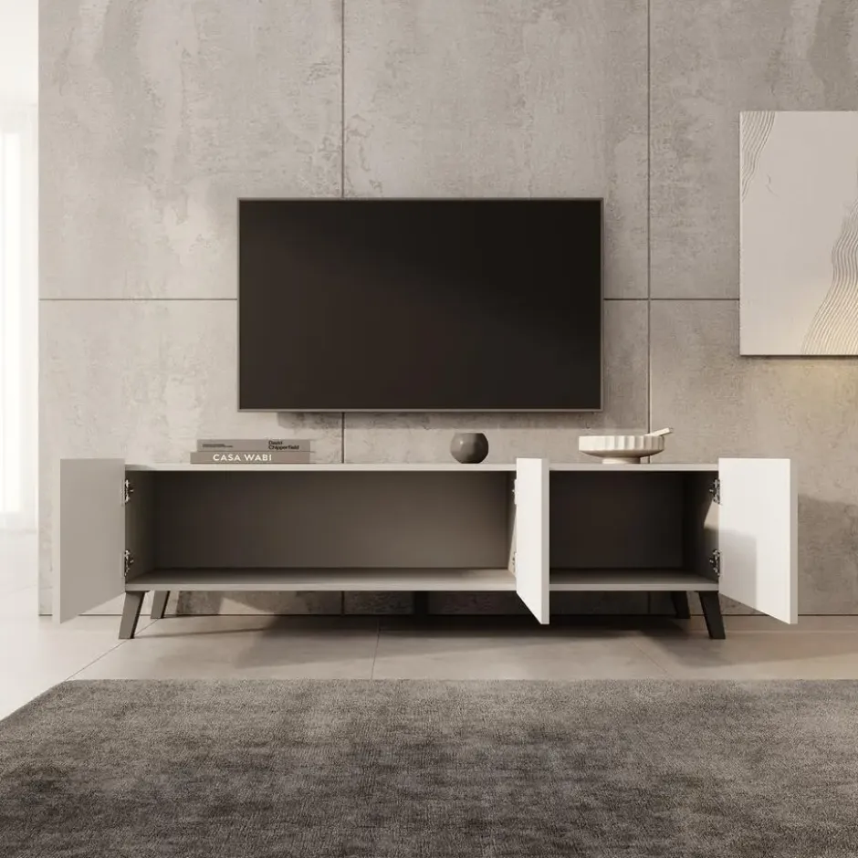 Meubella - TV-Meubel Pepinos 2 - Beige - 150 cm