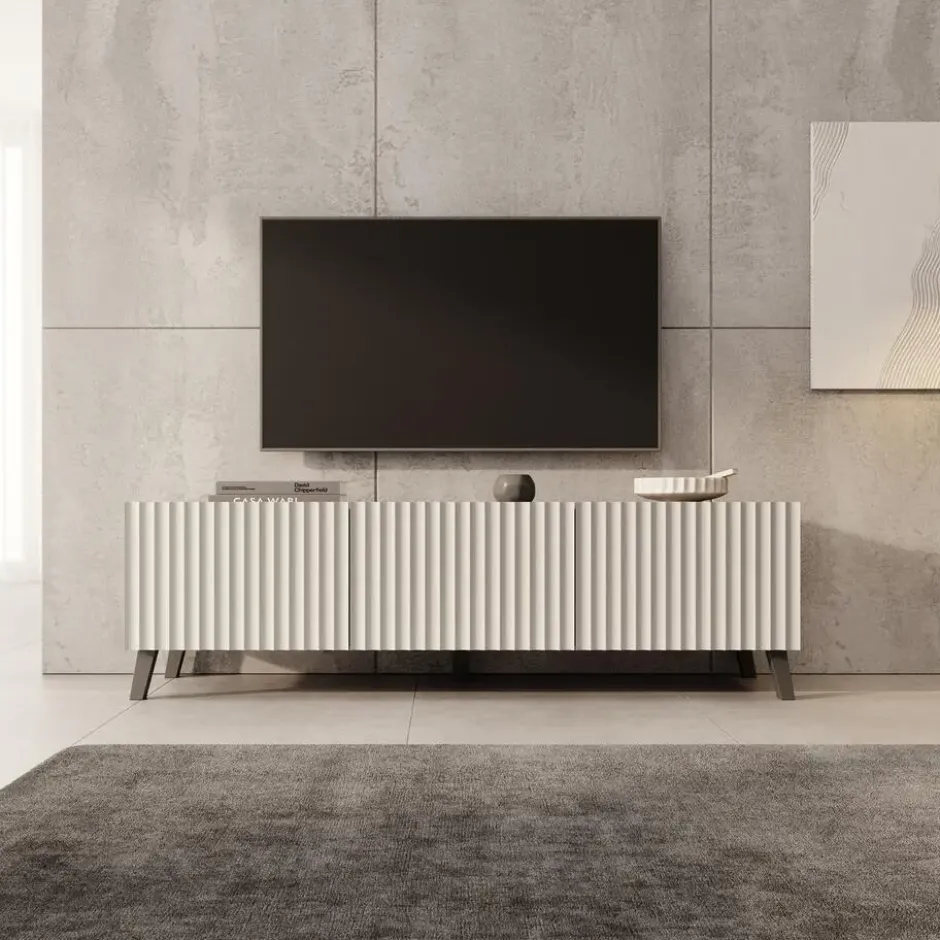 Meubella - TV-Meubel Pepinos 2 - Beige - 150 cm