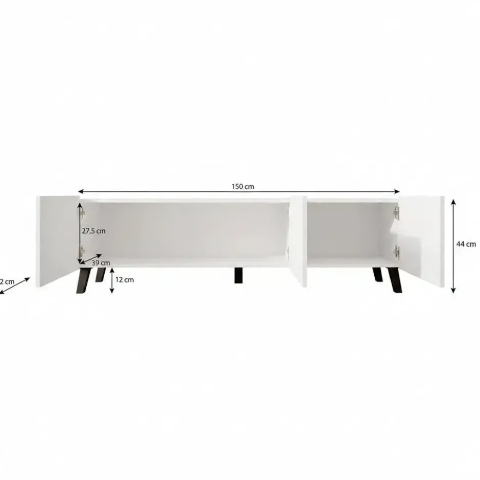 Meubella - TV-Meubel Pepinos 2 - Eiken - 150 cm