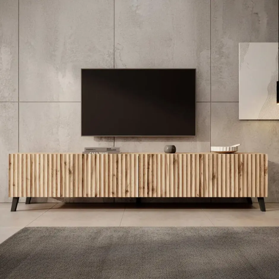 Meubella - TV-Meubel Pepinos 2 - Eiken - 200 cm