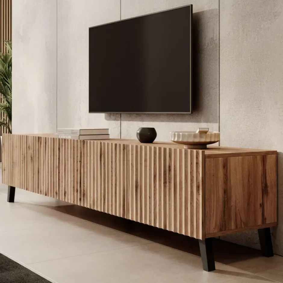 Meubella - TV-Meubel Pepinos 2 - Eiken - 200 cm