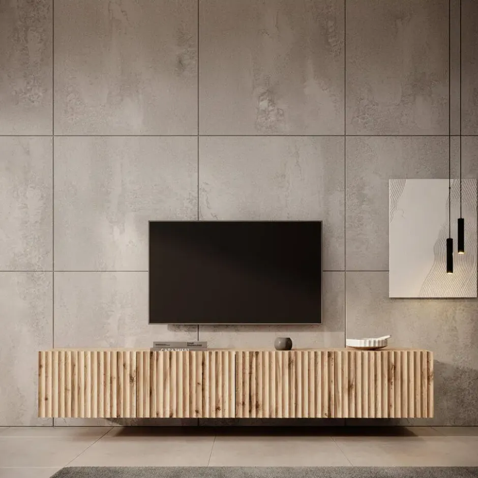 Meubella - TV-Meubel Pepinos - Eiken - 200 cm