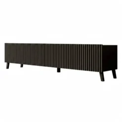 Meubella - TV-Meubel Pepinos 2 - Mat zwart - 200 cm