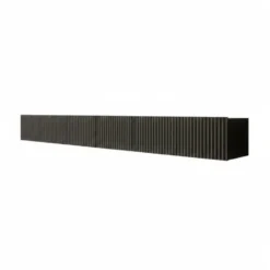 Meubella - TV-Meubel Pepinos - Mat zwart - 300 cm