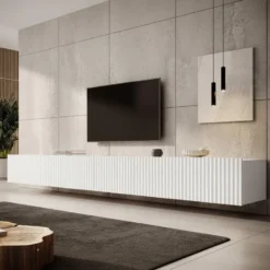 Meubella - TV-Meubel Pepinos - Wit - 300 cm