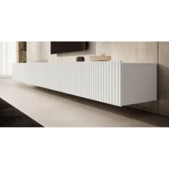 Meubella - TV-Meubel Pepinos - Wit - 300 cm