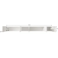Meubella - TV-Meubel Pepinos - Wit - 300 cm