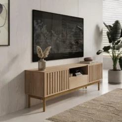Meubella - TV-Meubel Storm - Eiken - 159 cm