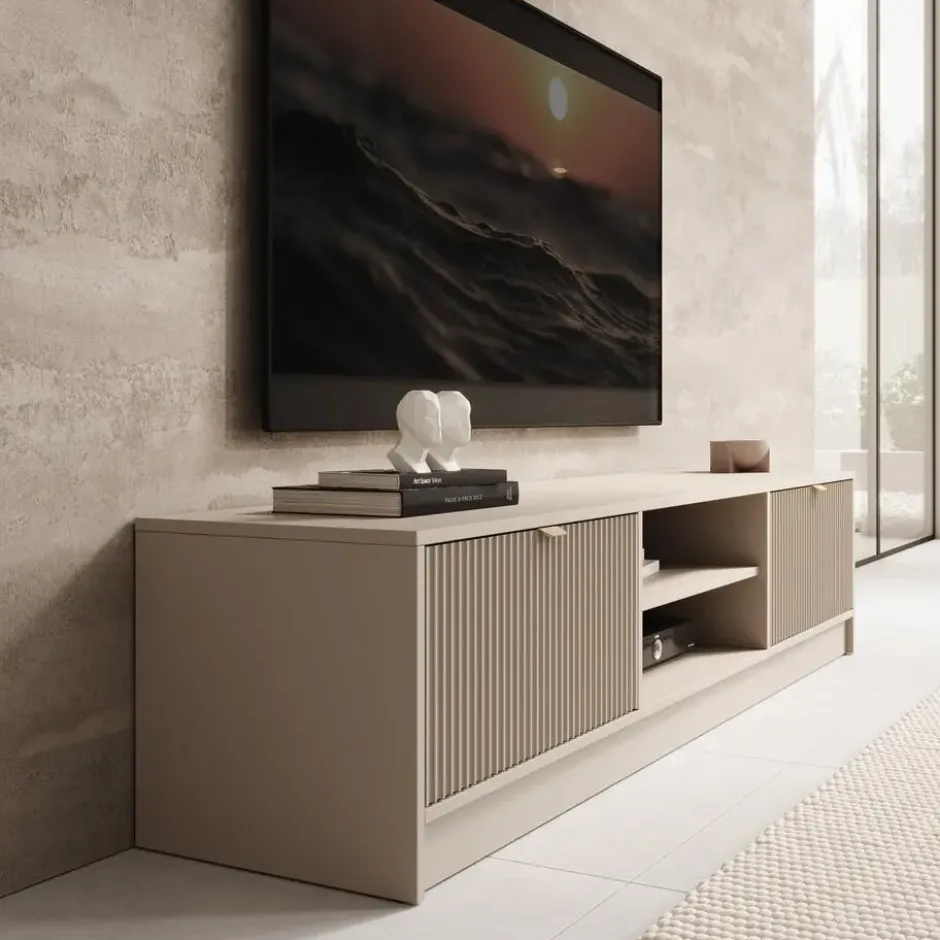 Meubella - TV-Meubel Tavares - Beige - 180 cm