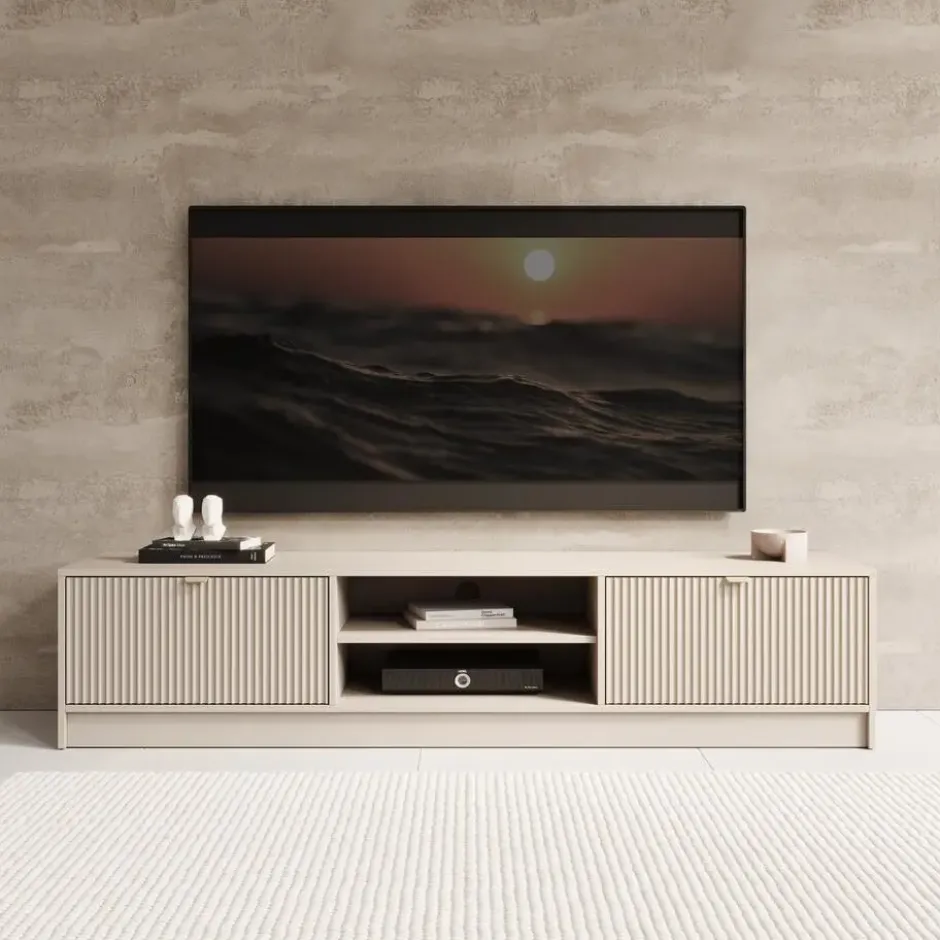 Meubella - TV-Meubel Tavares - Beige - 180 cm