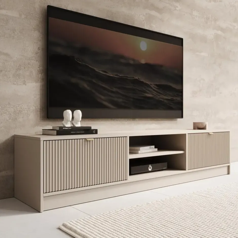 Meubella - TV-Meubel Tavares - Beige - 180 cm