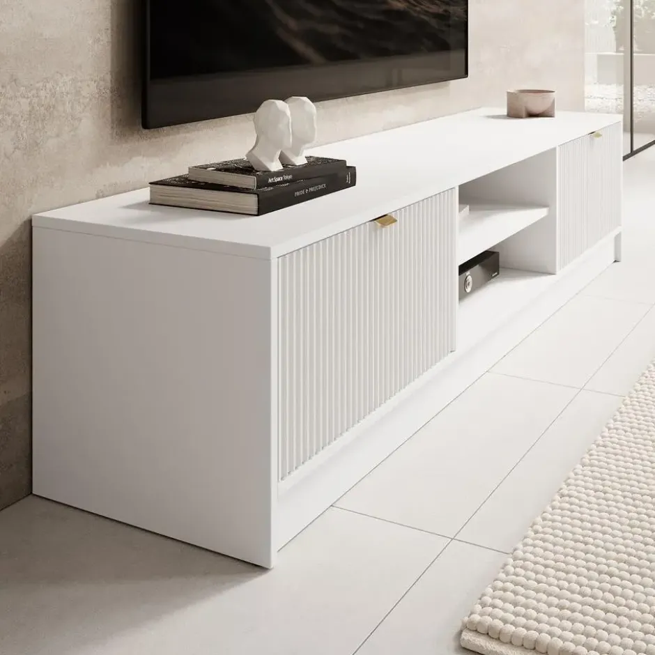 Meubella - TV-Meubel Tavares - Wit - 180 cm