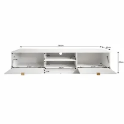 Meubella - TV-Meubel Tavares - Wit - 180 cm