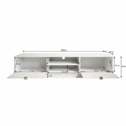 Meubella - TV-Meubel Tavares - Zwart - 180 cm