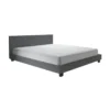 Meubella - Tweepersoonsbed George - Grijs - Stof - 140x200 cm