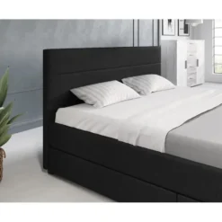 Meubella - Tweepersoonsbed Loox - Zwart - 160x200 cm