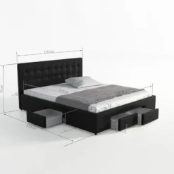 Meubella - Tweepersoonsbed Milo - Wit - 160x200 cm