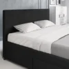 Meubella - Tweepersoonsbed Suente - Zwart - 140x200 cm