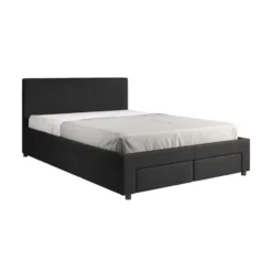 Meubella - Tweepersoonsbed Suente - Zwart - 140x200 cm