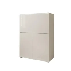 Meubella - Verity - Bureau uitklapbaar met LED - Wit - 90x42x125 cm