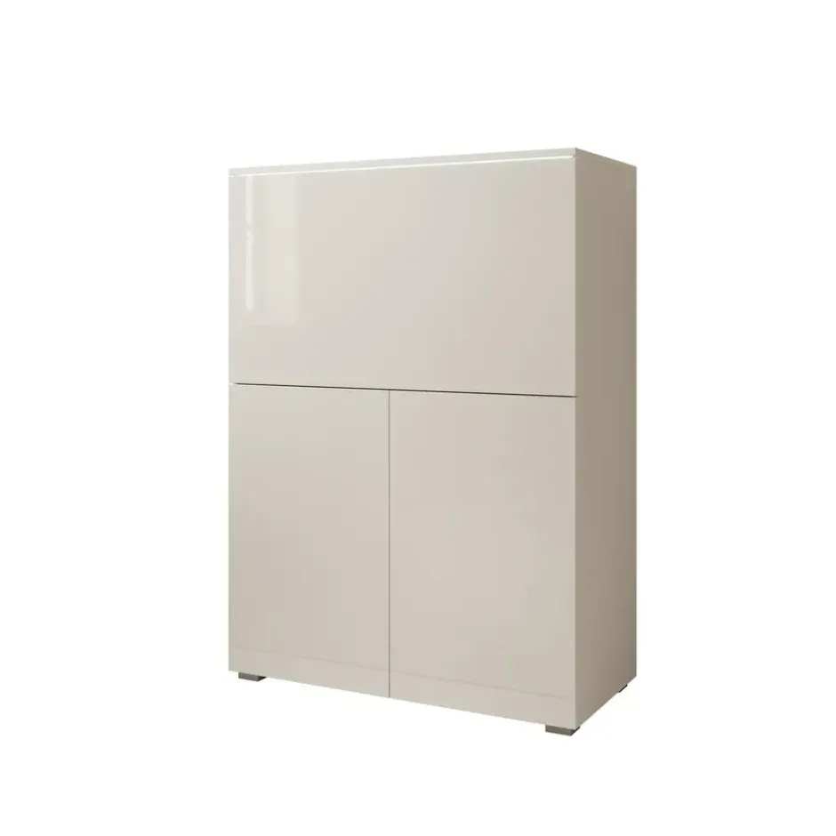Meubella - Verity - Bureau uitklapbaar met LED - Wit - 90x42x125 cm