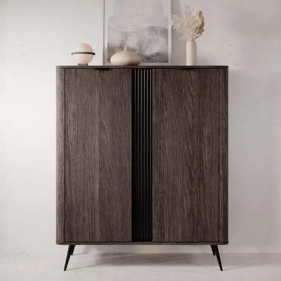 Meubella - Victoria - Dressoir - Donker eiken - 113x38x134 cm